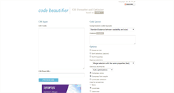 Desktop Screenshot of codebeautifier.com